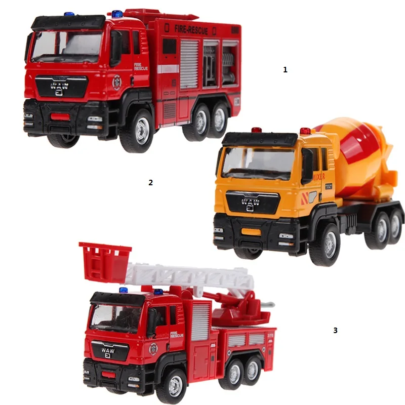 1pc 1 55 Sliding Alloy Car Truck Model Diecast Children Toys Fire Engine Children s Educational