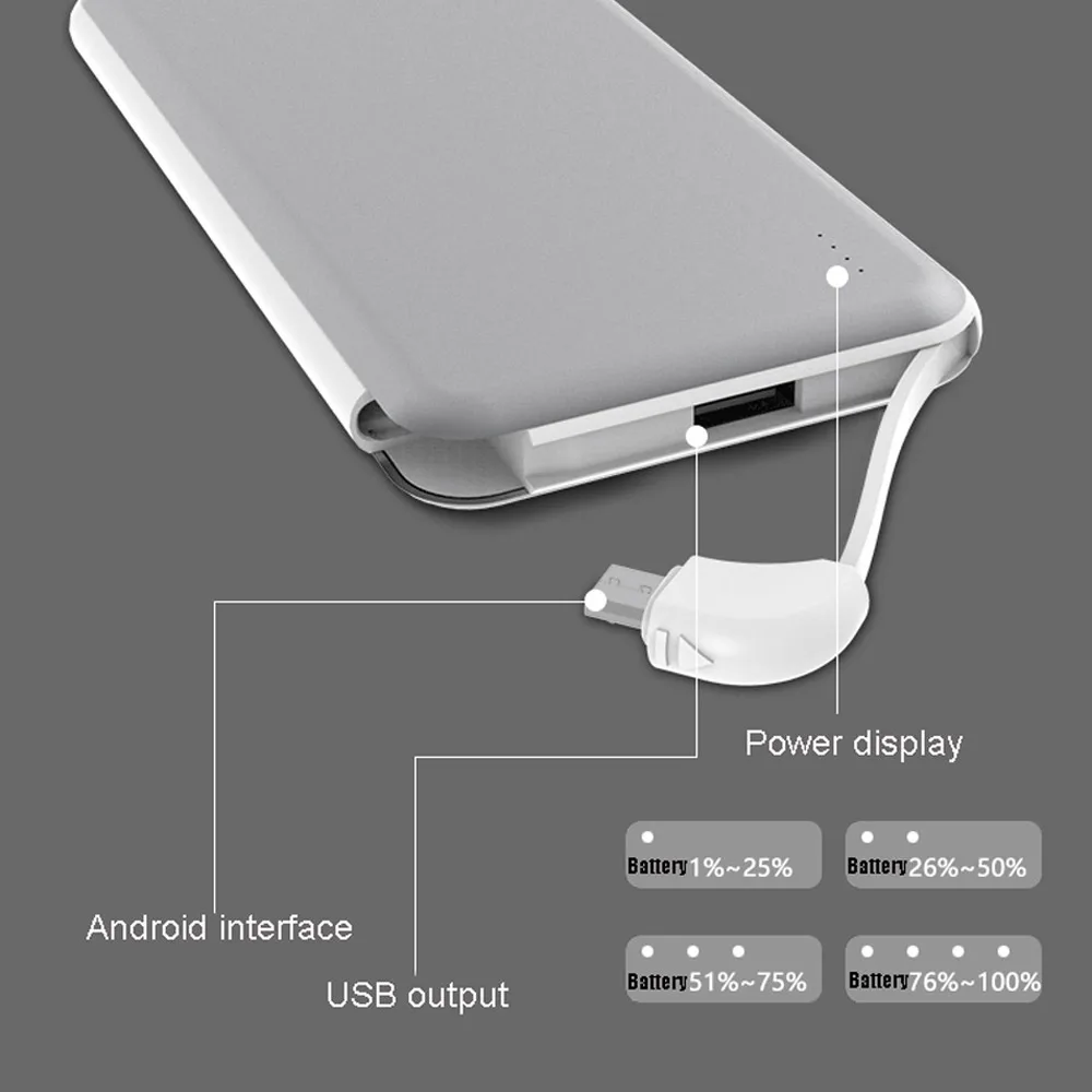 Tollcuudda 20000 мАч мобильный power bank портативный мини зарядка сокровище Bank Внешний