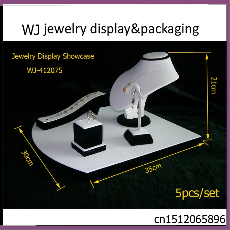 

Elegance Wooden Set Jewelry Display Showcase Stand Holder For Ring Pendant Necklace Bracelet Chain Earrings Displaying Organizer