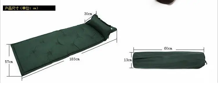 Água com Travesseiro ao ar Livre Pad à Prova Único Acampamento Piquenique Tenda Cama Inflável Almofada Colchão Macio Dobrável Dormir Mat d' 2 Ao ar livre único acampamento piquenique tenda