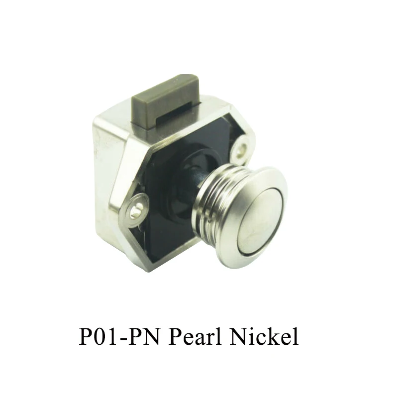 

Car Accessories Keyless Large Button Lock Camper Car Push Lock RV Caravan Boat Motor Latch Home P01-PN Pearl Nickel