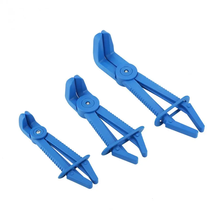 

Hot Hot 3Pcs/Lot Plastic Flexible Hose Clamp Tool Set Brake Fuel Water Line Clamps Plier Kit