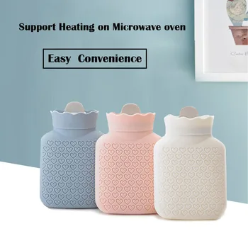 

Creative Silicone Microwave Heating Hot Water Bag Portable Long Short Winter Warm Water Bottle Pocket Hand Wamer With Cover