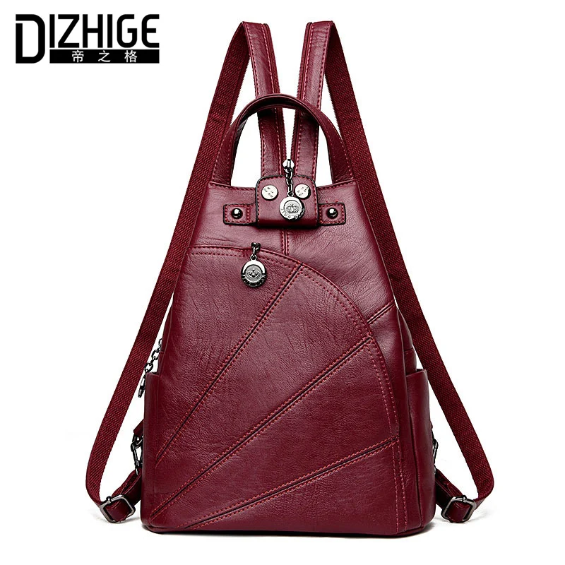 DIZHIGE Brand Women Backpack Leather School Bags For Teenagers Girl Travel Bag Designer High Quality Famous Backpacks Women New DIZHIGE Brand Women Backpack Leather School Bags For Teenagers Girl Travel Bag Designer High Quality Famous Backpacks Women New
