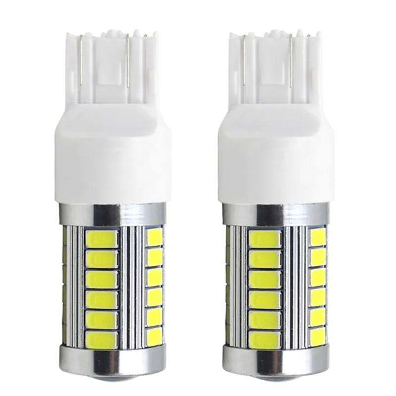 

2Pcs Signal Lamp 7443 T20 LED W21/5W Led Bulb Auto Reverse Lamps 5730 33SMD Brake LED Bulb 12V White Yellow Amber Red