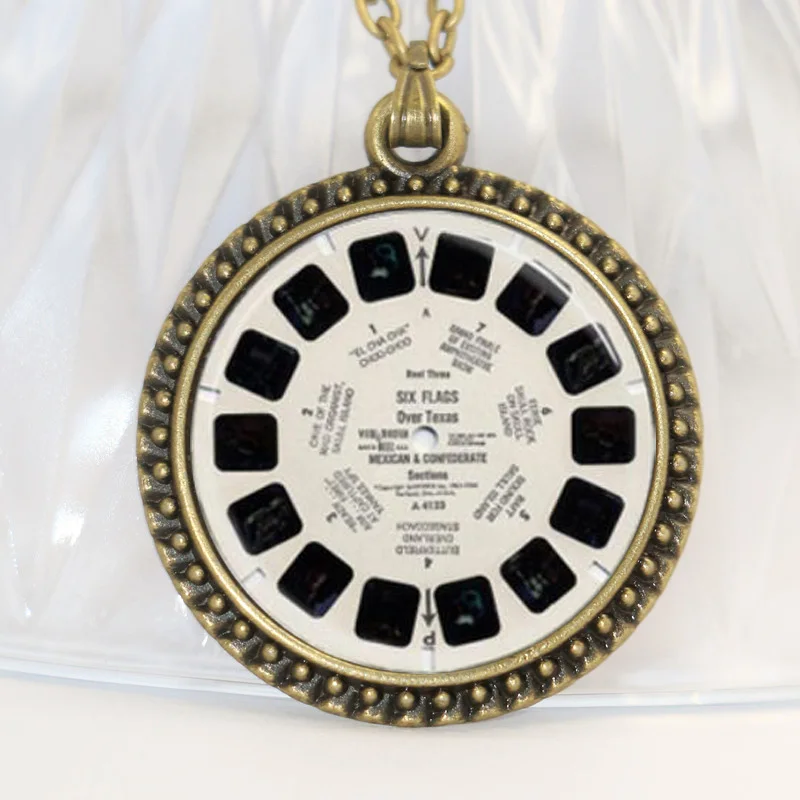 8antique bronze flower necklace