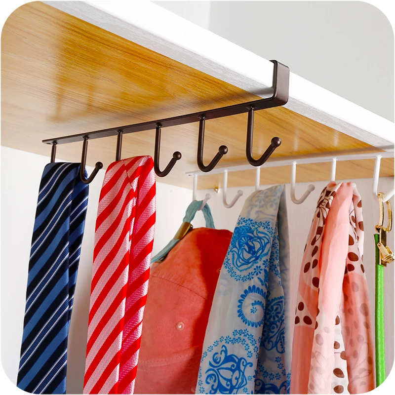 MAIKAMI الحديد المطبخ الحمام المنظم تخزين الرف متعددة الوظائف خزانة شنقا هوك رفوف ل منشفة الصدر كوب تجفيف