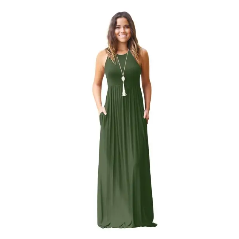 

Robe Femmes 2018 Sexy Femme Cotton Casual Robe Solide A Long Boho Robe Long Dress For Wedding Party For Woman Party Dresses