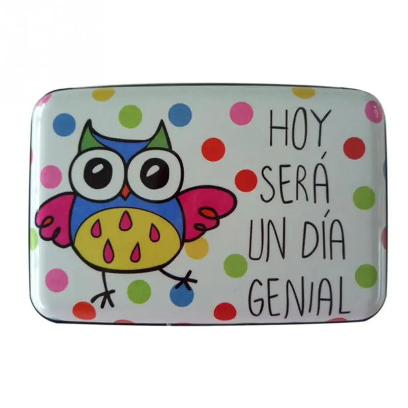

Unisex Cartoon Card Case box Aluminum Credit Card Holder RFID Protection Business ID Credit Card Wallet Holder Case Box