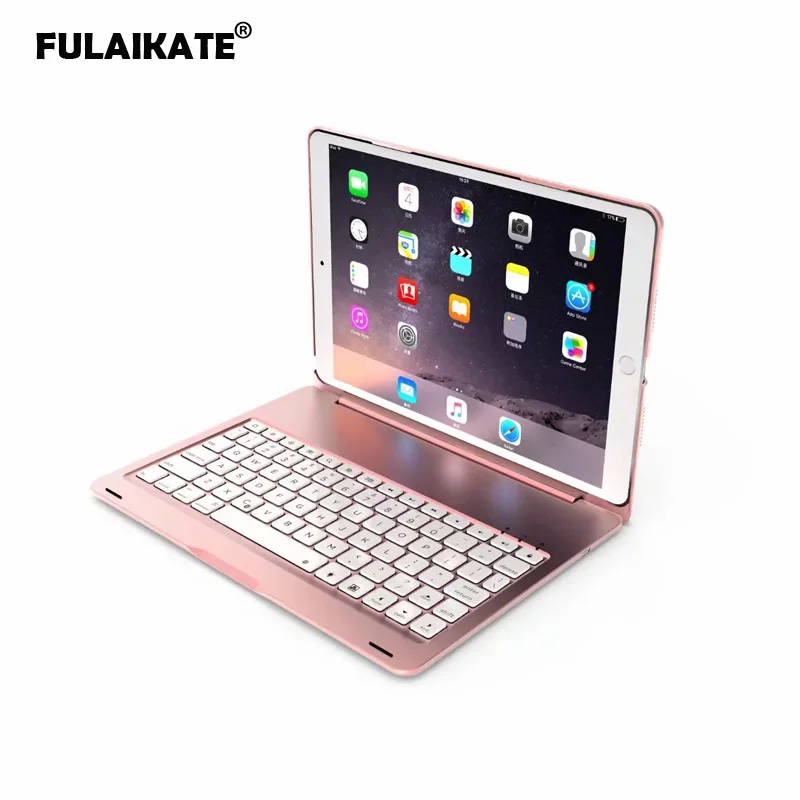 

FULAIKATE For Apple iPad Pro 11 inch Foldable Bluetooth Wireless Keyboard 78 Keys Drop Protection Shell Aluminum Clamshell Case