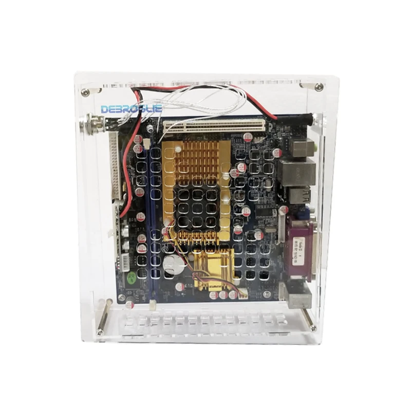 ITX transparent mini chassis Desktop computer simple case HTPC chassis industrial control box case acrylic