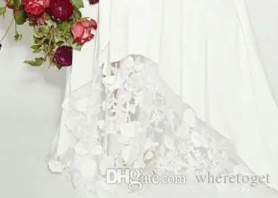 Simple Bohemian Counrtry Wedding Dresses Long Sleeves Deep V Neck Floor Length Summer Boho Hippie Beach Western Bridal Wedding Gown 2019