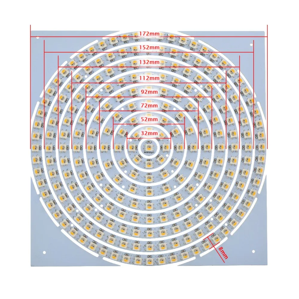 Mokungit Быстрая 5 шт. WS2812B кольцо 241 SK6812 бит Кольцо RGB RGBW светодиодный Ring 5050 встроенный rgb-драйвер для Arduino тип полосы