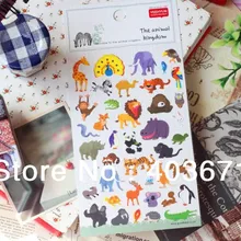 Новинка 1 шт./компл. Забавный зоо животных стиль бумажная наклейка для скрапбукинга украшения этикетки оптом