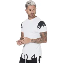 Cotton Men s T Shirt black and white Round neck t shirt fitness clothing t shirt
