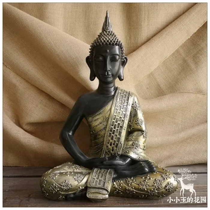 Exquisite Thai Golden Buddha Ornaments Southeast Asia Hotel Living Room