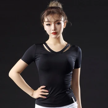 

Cheap Latin Dance Shirt For Ladies Red Ice Silk Short Sleeve Tops Wear Chacha Professional Party Classical Ballroom Coats 13195