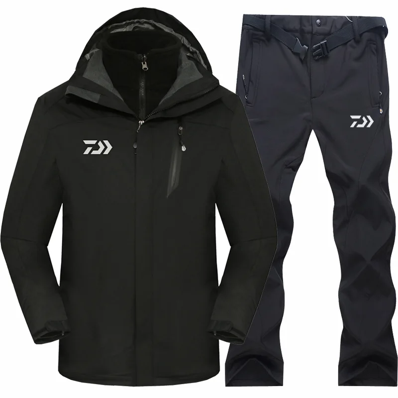 

2018 Brand Daiwa Fishing Clothing Sets Men Breathable Waterproof Sportswear Fishing Suit Hooded Jacket Fishing Shirt and Pants