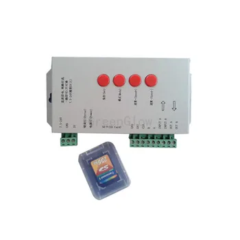 

1X T-1000S-C Version digital RGB LED controller with SD card can be driver APA102IC free shipping