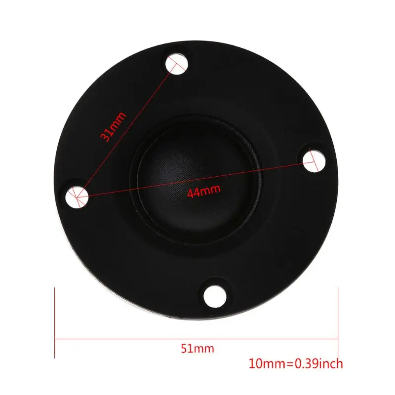 2 шт. твитер " дюймовый 6Ohm 30 Вт купольный Шелковый пленочный твитер Hifi ВЧ динамик аудио громкий динамик с радиатором 10166