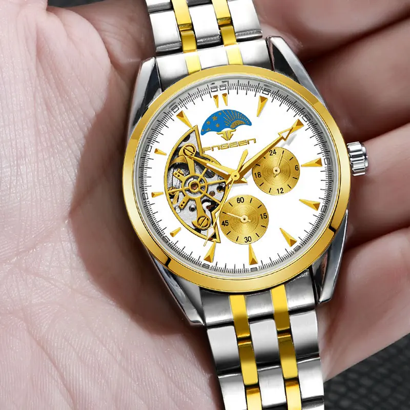 2019 для мужчин часы Скелет автоматические водонепроницаемые механические наручные часы бизнес мужской часы мужские часы лучший бренд