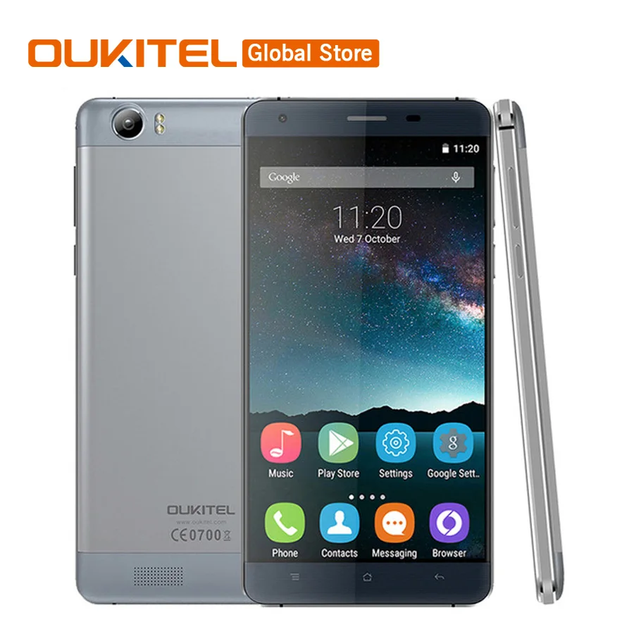 Original Oukitel K6000 4G LTE Mobile Phone MTK6735P Quad Core 1.0GHz Android 5.1 5.5''HD 2GB RAM 16GB ROM Dual SIM OTG 6000mAh |