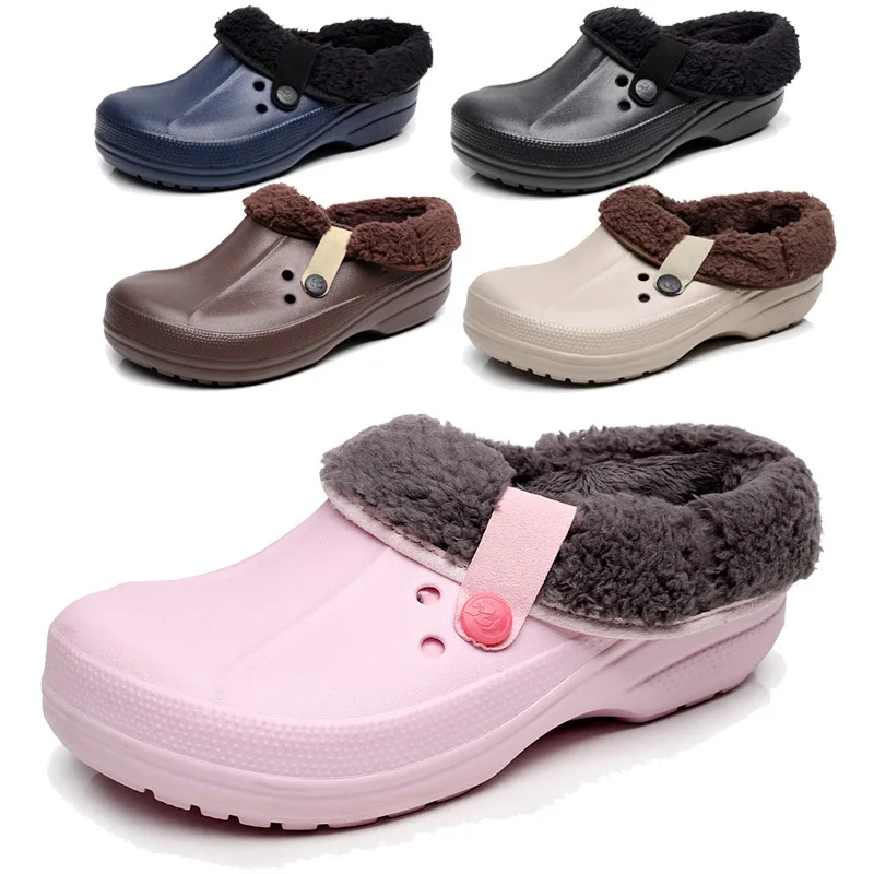 Women's Winter Clogs Men's Garden Shoes EVA Waterproof Slippers Clogs