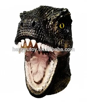 

Free Shipping Deluxe Realistic Animal Dress Up Over Head Size For Adult's Part Dinosaur Mask