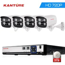 KANTURE 4CH 1080P система видеонаблюдения 1.0Mp 720P наружная Водонепроницаемая Камера Безопасности 4CH HDMI 1080P NVR комплект системы видеонаблюдения