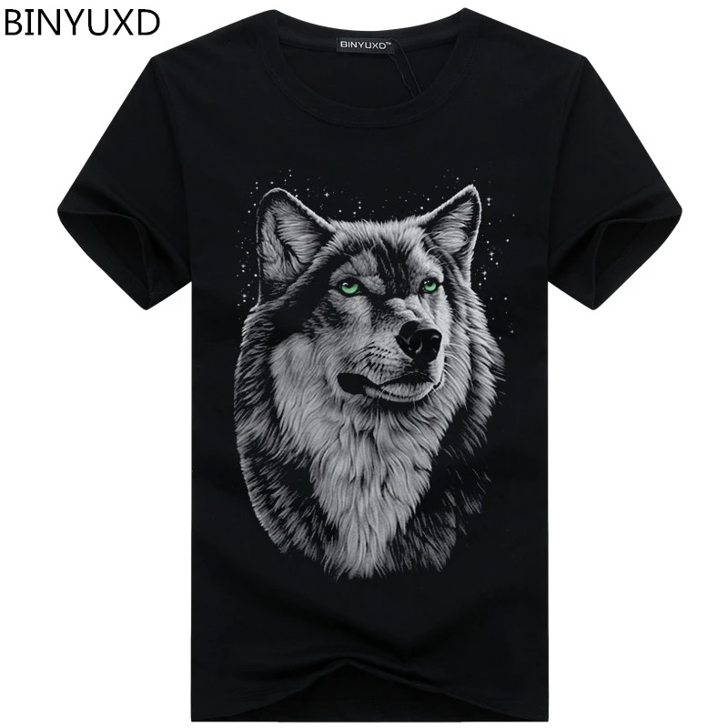 Binyuxd 新夏ブランド大サイズ 3d ウルフヘッド Tシャツの男ラウンド襟半袖 Tシャツメンズファッション Tシャツ半袖 Brand Men T Shirt Mens Brand T Shirtmen Fashion T Shirt Aliexpress