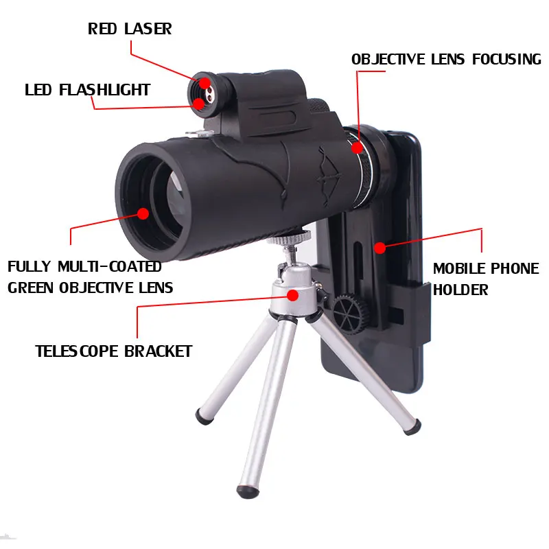 الصيد HD أحادي المهنية 12x50 المحمولة أحادي مع الليزر و مضيا تلسكوب astronomique الصيد HD أحادي المهنية 12x50 المحمولة أحادي مع الليزر و مضيا تلسكوب astronomique
