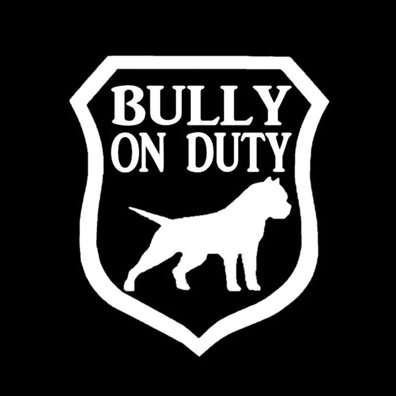 YJZT 15 2 см * 17 6 BULLY ON DUTY DOG остроумие и смелость виниловых наклеек на автомобиль