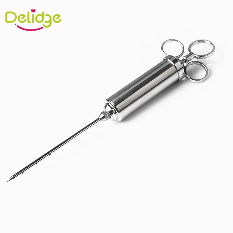 Шприц для мяса птицы барбекю из нержавеющей стали|injector needle|marinade injector flavor syringeinjector