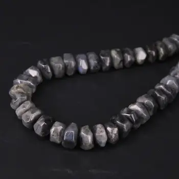 

36-40pcs/strand Flash Labradorite Faceted Rondelle Spacer Loose Beads,Natural Gems Stone Cut Nugget Bead Pendant Jewelry Making