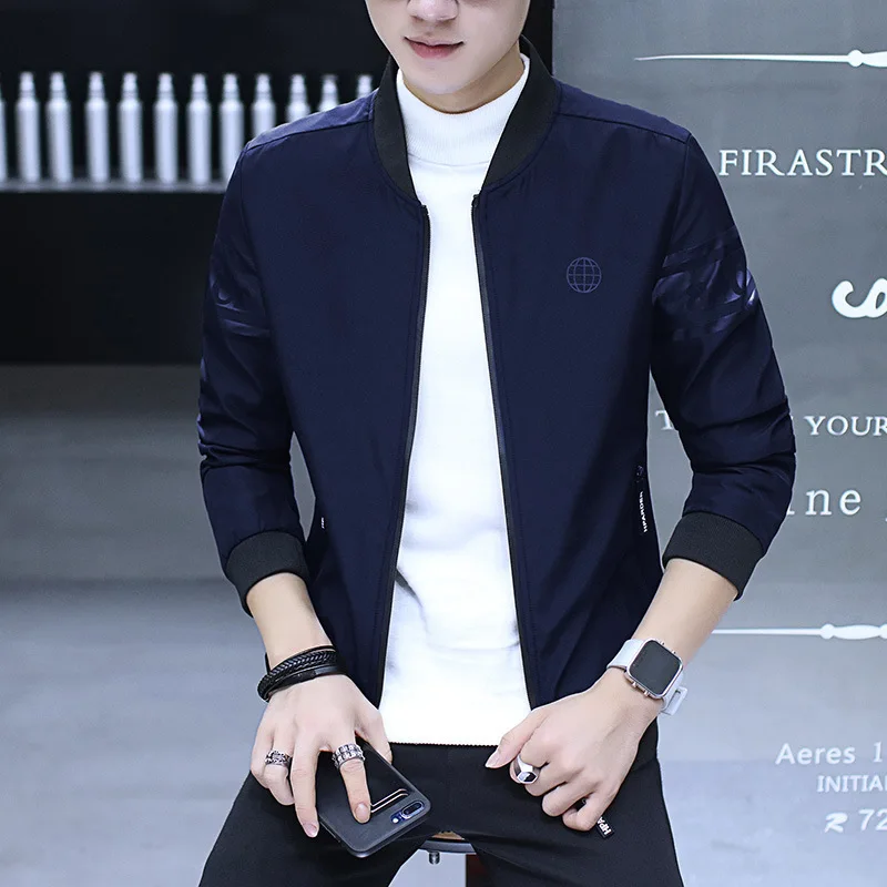 Korean version of the exclusive men's casual jacket jacket 2019 thin section new handsome Slim spring baseball uniform wholesale