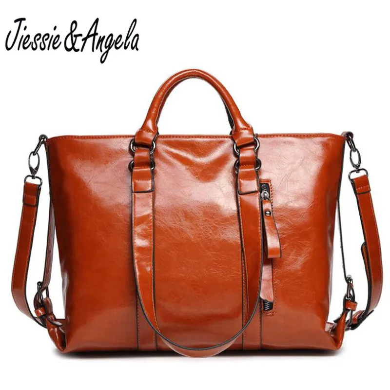 

Jiessie & Angela Famous Brands Women Bags Designer Handbags High Quality Shoulder Messenger Big Casual Tote Purse