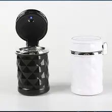 Синий светодиодный свет пепельница для автомобиля огнестойкий материал легко чистить пепельница для peugeot 307 206 308 407 аксессуары