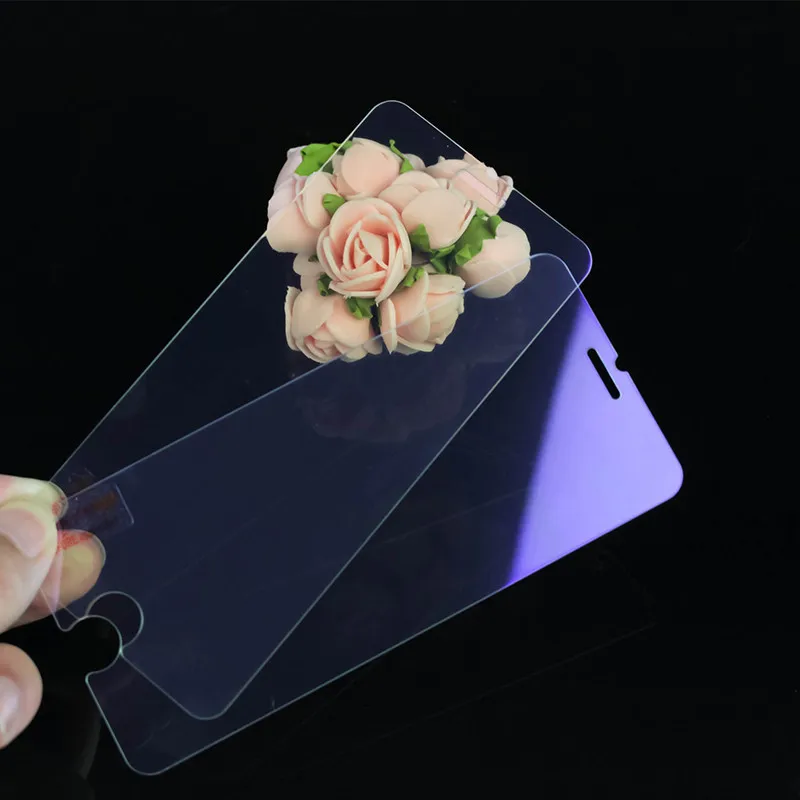 

Anti Blu-ray glass Screen Protector for iPhone 6 7 8 glass 2.5D Purple for iPhone 7 8 6s plus glass 8 Plus Protective glass