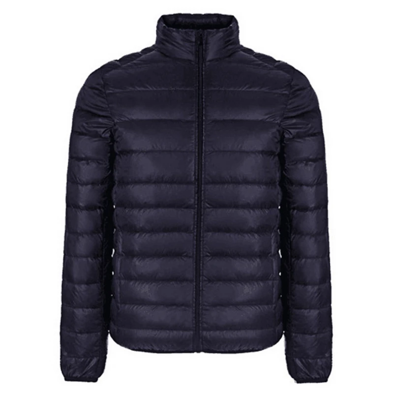

Autumn Winter Jacket Men 2019 New Couples Thin Coats 90% Duck Down Ultra-light Slim Stand-Collar Cotton-Padded Solid Parkas