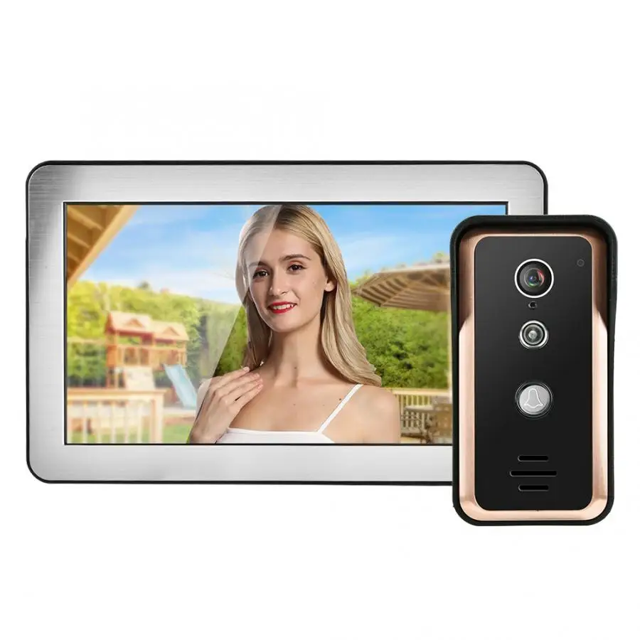 

Doorbell camera 100-240V 10in WiFi Wired Video Doorbell APP Remote Video Monitor Camera Security Door Bell