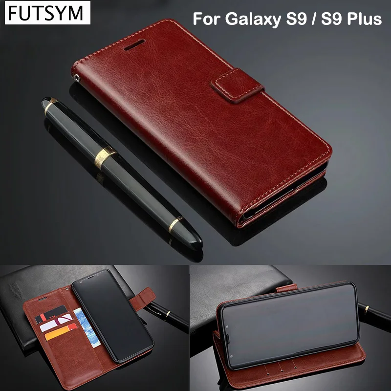 Phone Wallet Leather Case Luxury For Samsung Galaxy S9 S9 Plus Flip Case Cover for Samsung S9 Plus 6.2