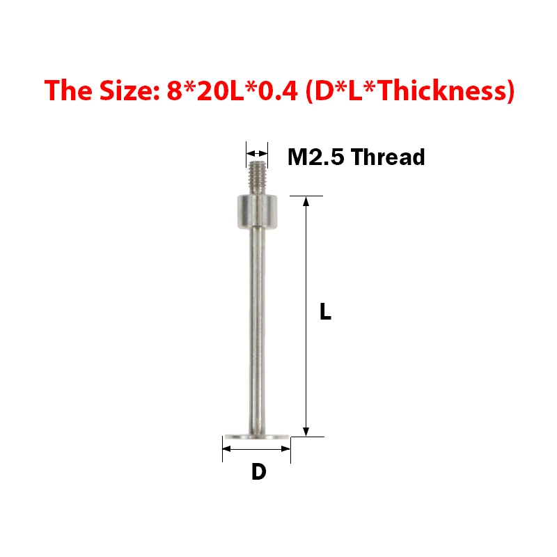 8 мм 10 мм OD 20 нм 30 мм 40 мм длина M2.5 резьба Т-образной формы круглый панорамирующий диск Калибр микрометр наконечник рычаг циферблат тестовый Индикатор зонд - Цвет: 1