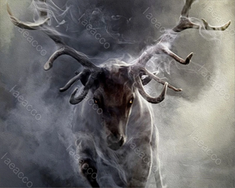 Laeacco Ghost Elk абстрактный скандинавский модный постер Картина Настенная живопись