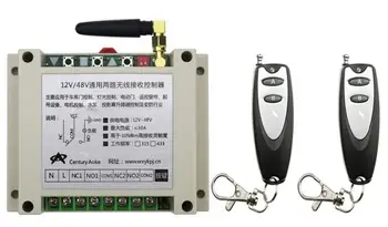 

New DC12V 24V 36V 48V 10A 2CH Remote Control Garage Door RF Wireless Remote Control Switch System 2X Transmitter + 1 X Receiver