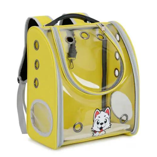 Космический рюкзак капсулы для собак, кошек, щенков - Color: Yellow