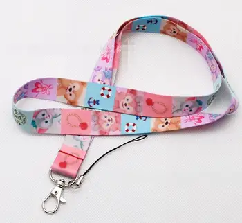 

10 PCS Cartoon Japanese anime bear Neck Strap Lanyard Mobile Phone Charms Key Chain ID Badge Key Chains PA54