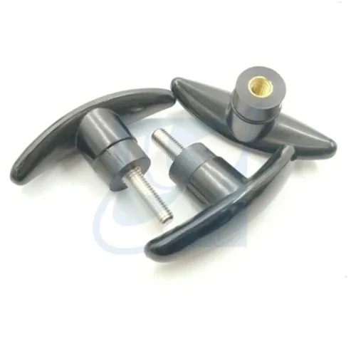 1pcs M10 One-handed handle T-type bakelite knob Hand screw T type Handwheel handles 304 stainless steel 15mm-100mm Length