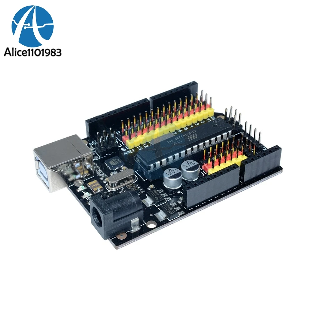 

UNO R3 Plus Board Compatible Atmega328P Atmega16u2 Expansion Development Microcontroller Shield Module SPI IIC One