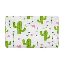 Милый кактус с сердечками в зеленом Противоскользящий дверной коврик Домашний декор персонализированный внутренний входной коврик
