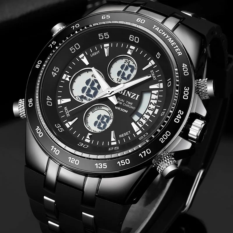 Mens Watch Sport Watch Men Waterproof Military Luxury Brand Male Wrist Watch Digital Electronic LED Watch